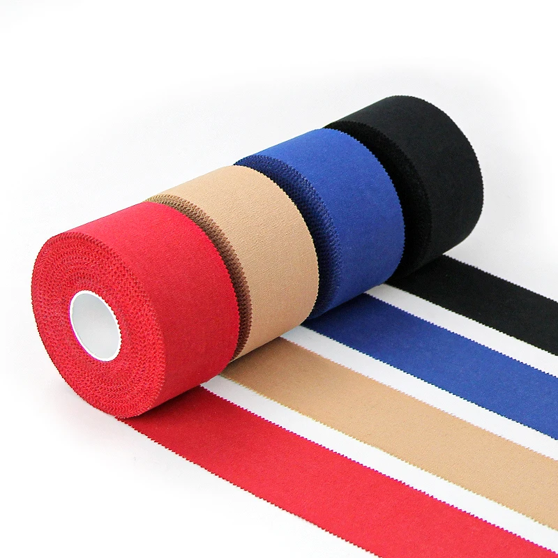 Cotton 3.8cmx13.7m Logo Printing Available White Athletic Muscle Tape Finger Tape Elastic Sports Tape