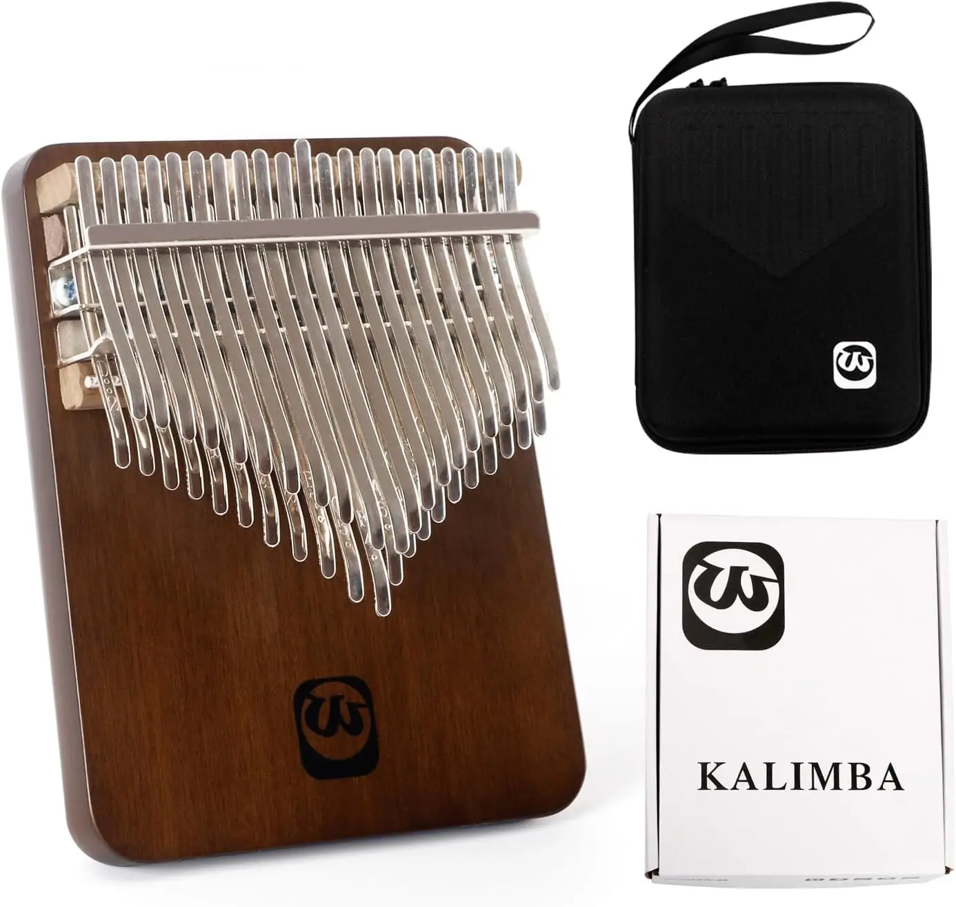 Kalimba Thumb Piano 42 Keys, Flat-board Finger Piano Walnut Wood Marimba Music Gifts with Song Book and Tune Hammer WALTERT