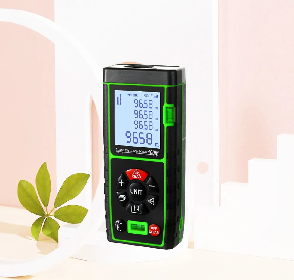 Laser Distance Meter 120M Electronic Roulette LCD Digital Laser Rangefinder Trena Metro Measuring Tape Ruler Test Tools