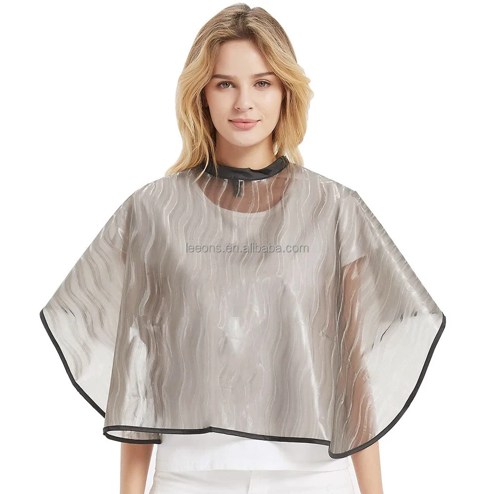 Private Label Beauty Salon Hair Styling Bib Makeup Cape Beard Shaving Silicone Smock Short Cape for Barber Shop