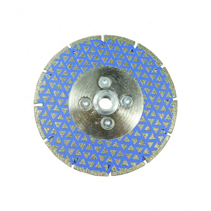 TGS 125mm double side triangle shape blade electroplated Diamond Saw Blade cutting disc grinding wheel For marble And granite