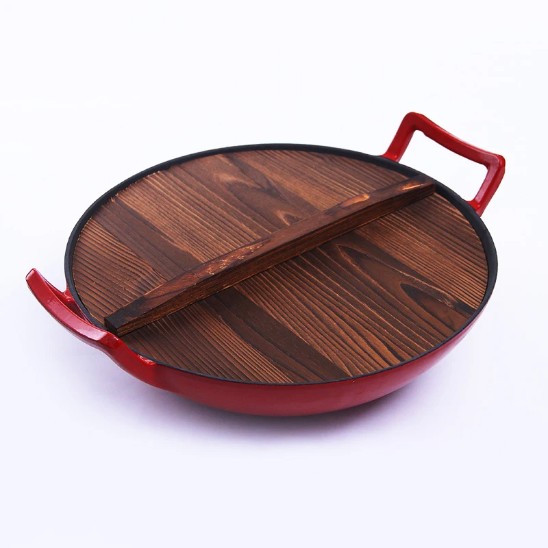 Chinese Traditional Cast Iron Wok With Double Handle