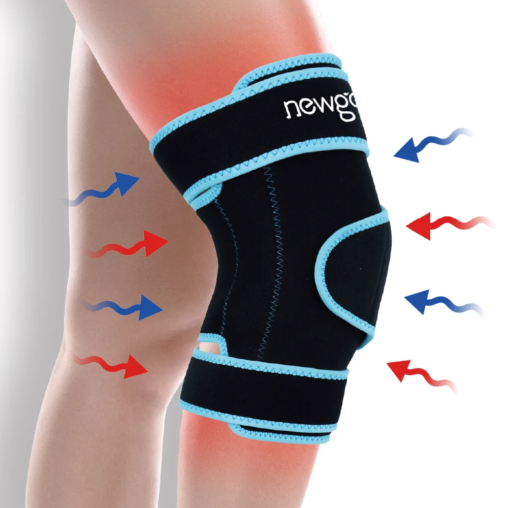 Adjustable Gel Knee Ice Pack Wrap Knee Heating Pad Hot Cold Compress Brace for Injuries Knee Pain Relief