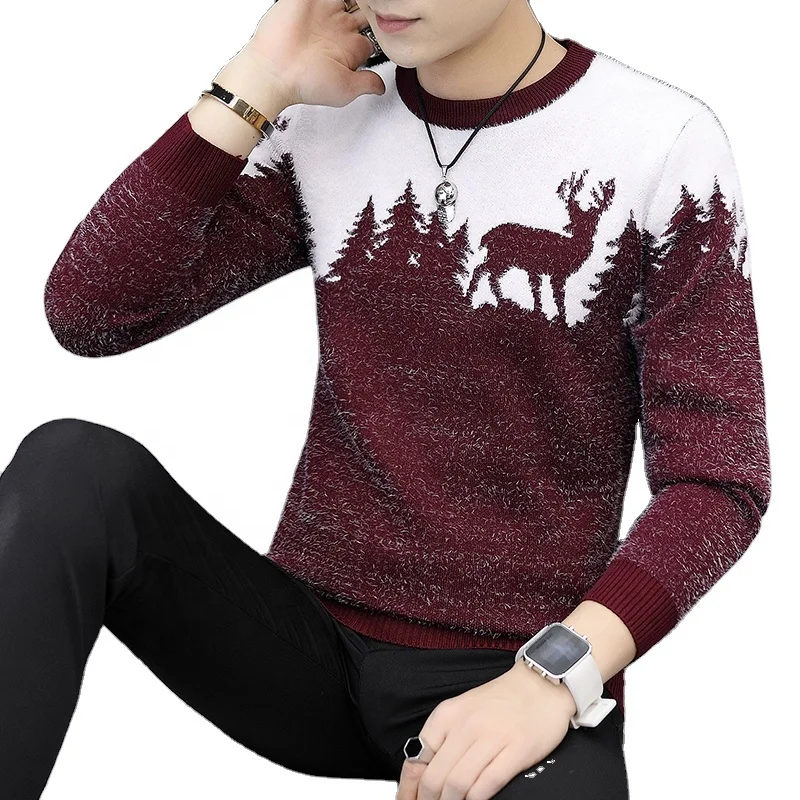 Christmas round neck super high quality cool sheep pullover sweater