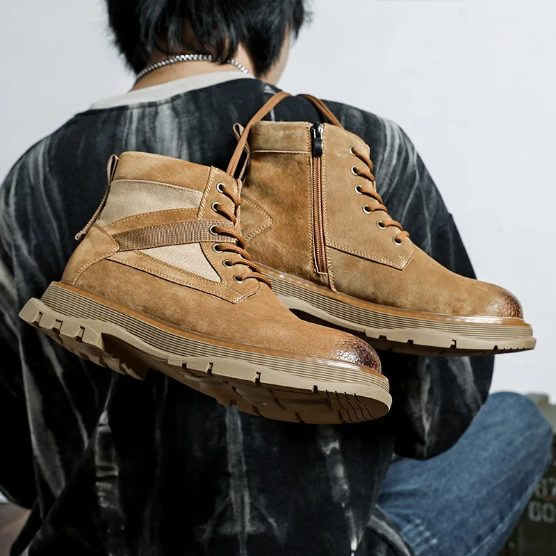 Dropshipping Custom Logo Winter Outdoor Hiking Boots Rubber Sole Durable Waterproof Martin Boots