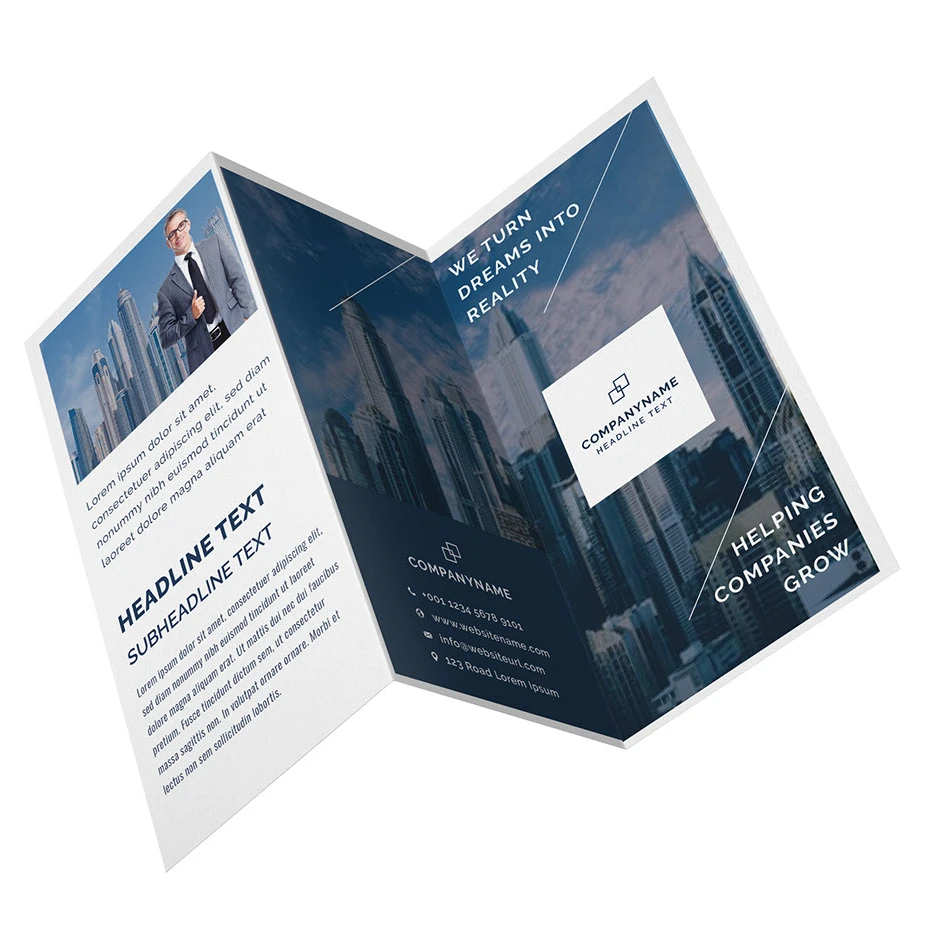 Сложенная трехслойная листовая печать рекламная печать листовая листовка