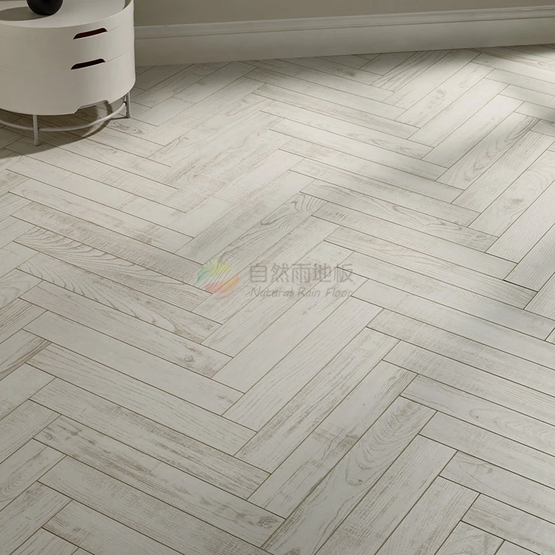 Manufacturers Turkey Old Design 15Mm White Gray Look Flooring Herringbone Parquet Laminate Floor