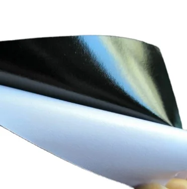 SZJOHNSON  waterproof BLACK BACK white PP film  with permanent glue JUMBOL ROLL