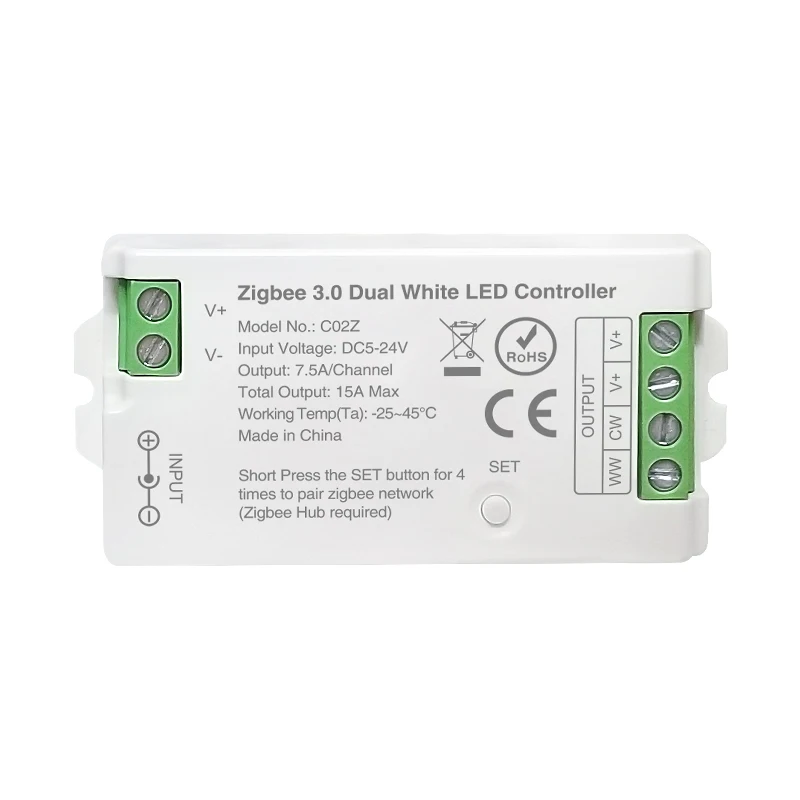 C02Z Tuya Zigbee RF LED CCT Controller
