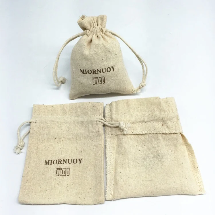 
Linen draw string bags reusable drawstring packaging small linen bag with logo 