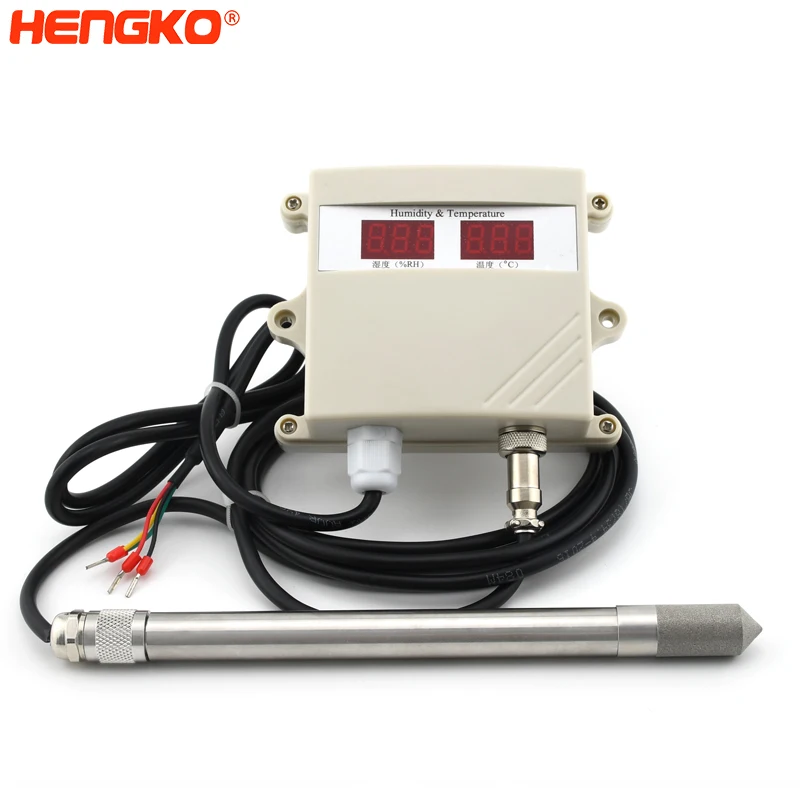  2%RH temperature and humidity transmitter with exchangeable sensor probe for cleanrooms / light industrial