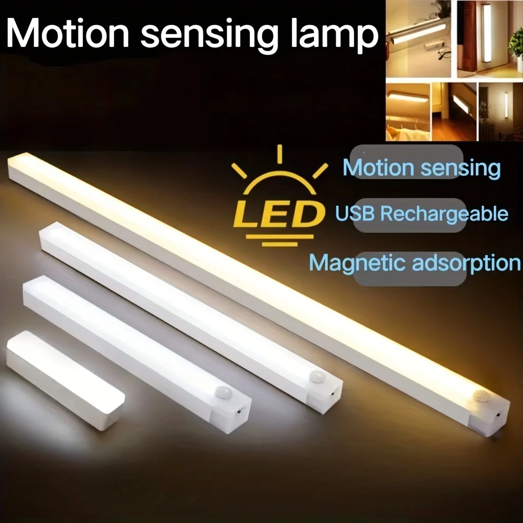 Motion Sensor Wireless LED Night Light Strip Bedroom Light Detector Baby Room Kitchen  Staircase Closet Room Aisle SensorLight