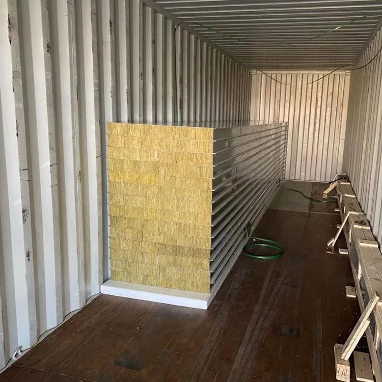 Customized CN;SHN Rock Wool Sandwich Clean Room Wall Panel Fireproof Aluminum Wall Panel Steel Building Hotel PU Mineral Wool