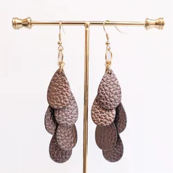 Holiday Pieces Women Jewelry Sets Sold In Lots Designer Vegan Making  Supplies Multi-Layer Water Droplets Leather Earrings