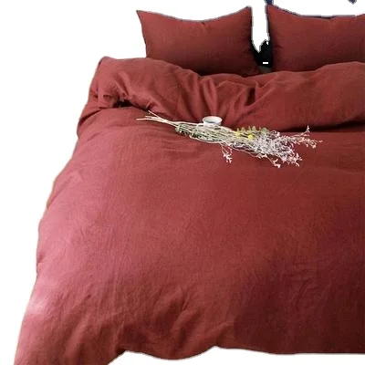 Reactive Solid Color Washed Organic Flax Woven 100% Large Hemp Home Extra Wide Linen fabric for tablecloth Bedding Curt