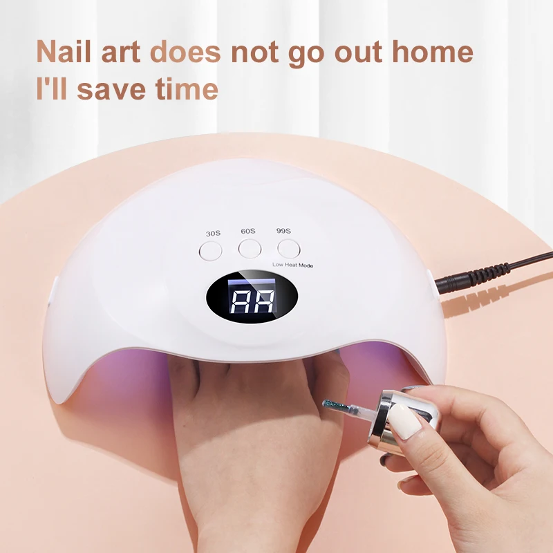 Strong Power 48W LED UV Nails Bulb Quick Hand Sensor Fast Drying Two Handed 2 in1 RED Light UV LED Nail Lamp