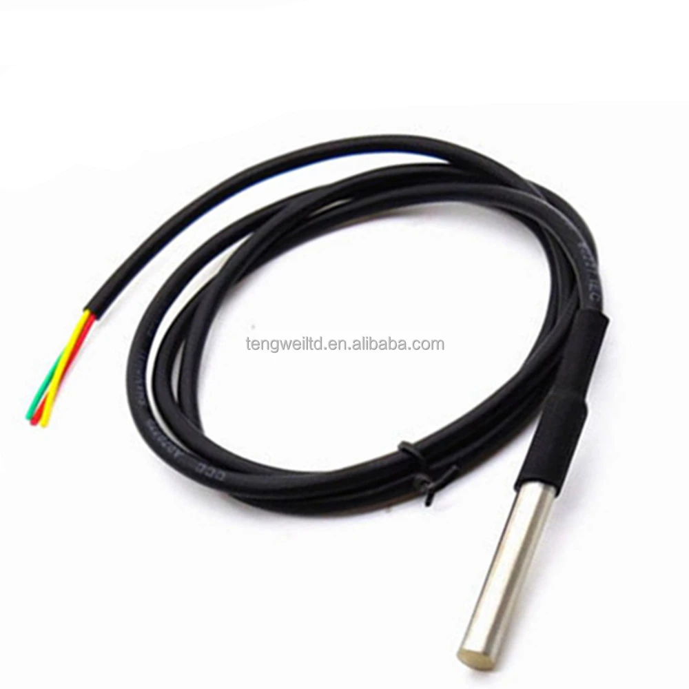 DS18B20 waterproof temperature sensor Stainless steel package 1m 3m 5m 18B20 Cable probe For arduino