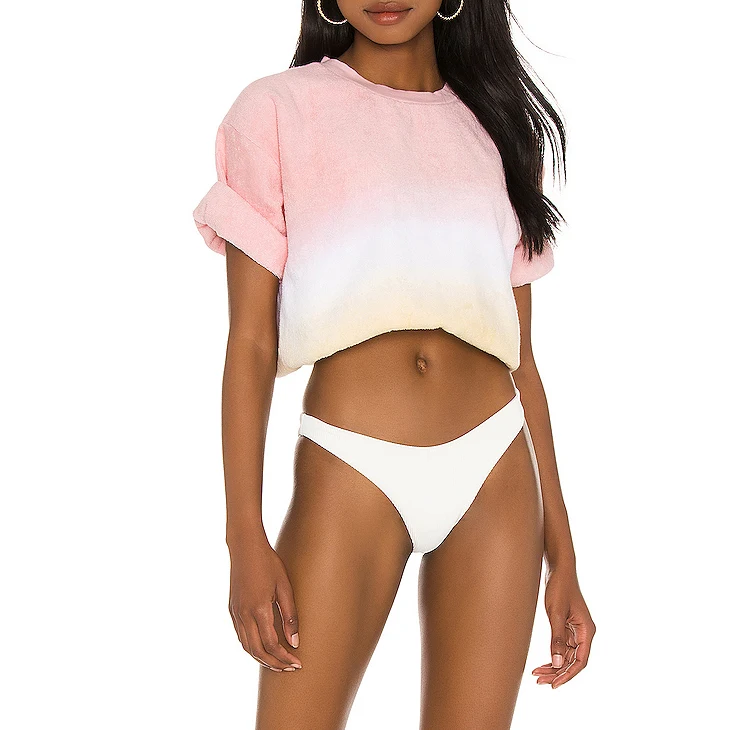 2021 Summer Custom Terry Towel 100%Cotton Short Set Tie Dye Two Piece Short Set Women Loungewear Set