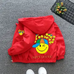 Детская одежда, демисезонная куртка для мальчиков и девочек, уличная куртка, Детское пальто для девочек, повседневное мультяшное пальто