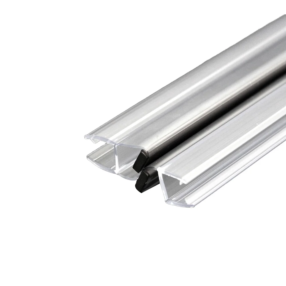 Waterproof bathroom shower door magnetic seal for 180 degree