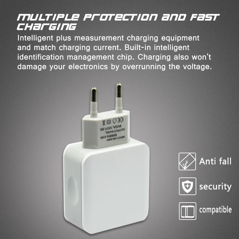 
Arrivals Mobile Phone AC DC Adapter 5V 9V 12V QC 3.0 18 Watt Charger Hot Trend 2021 New X USB Electric 12V 1.5A PC Single 9V 2A 