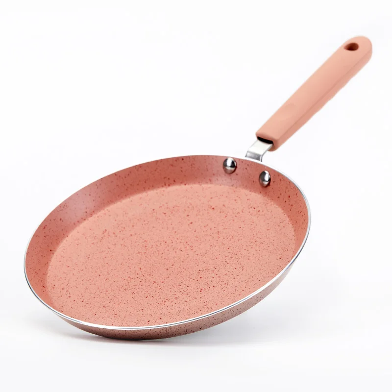 Chinese suppliers family use safely pink color non stick cookware set with handle