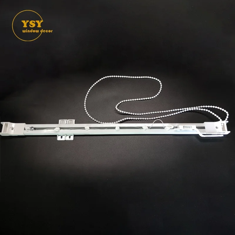 Heavy Duty Ripplefold S Wave Carrier Aluminum Silent Cord Operated Curtain Track System With Pulley