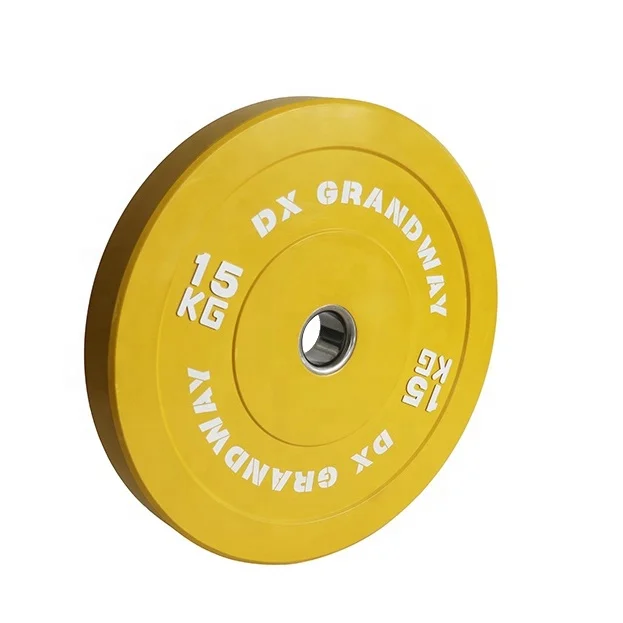 DX Grandway Manufacture Kg Gym Equipment bumper plate color bumper plate set pounds color bumper plate set lbs