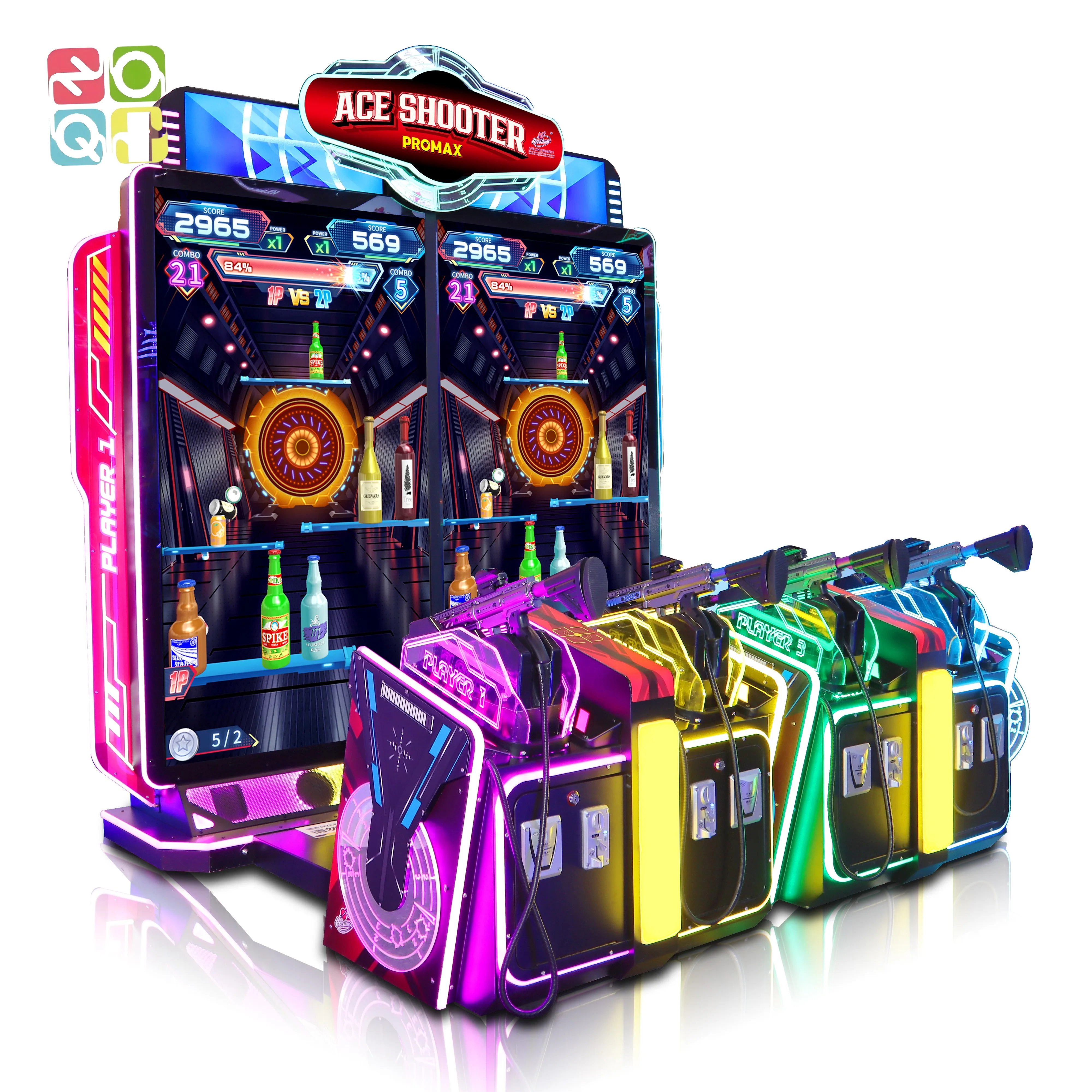 ACE SHOOTER PROMAX 3 Player Indoor Game Coin Operated Arcade Shot Gun Shooting Machine