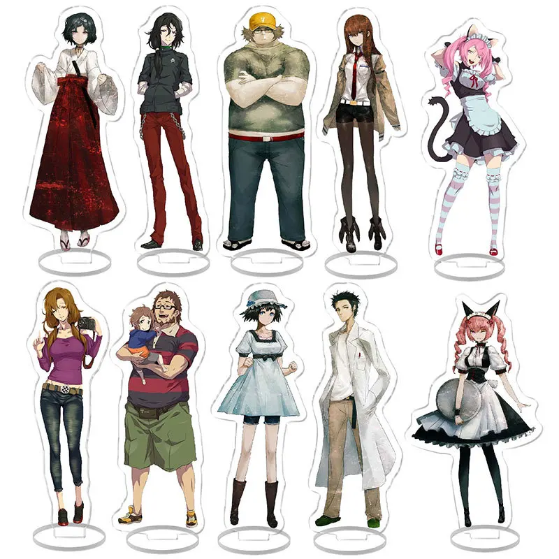 21 Styles Animation Products Steins Gate Anime Acrylic Stand Model Cosplay Figure Desk Decor Prop Fans Gift