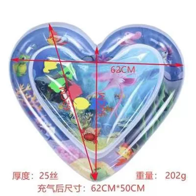 Hot Selling Tummy Time Baby Water Mat Baby Toddler Girl Inflatable Play Mat Floating Tummy Time Toys Eco PVC 2022 CN;GUA