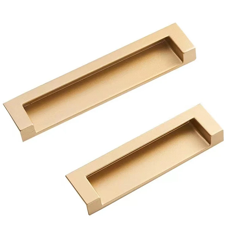 Closet pull simple recessed handle cabinet door closet drawer handle recessed handle light luxury pull