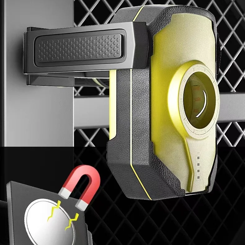 Rechargeable Strong Magnet 1000 lumen LED Clamp Working Light with 360 angle Swiveling Hook & Steel Clip for pocket