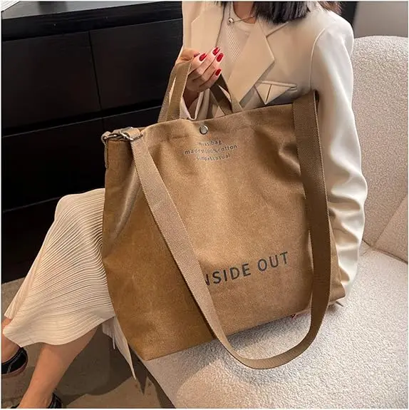 2024 Cotton printing women handbag lady purse Canvas Tote Bag Canvas With Leather Handles Plastic For Diy Large Canvas Tote Bag