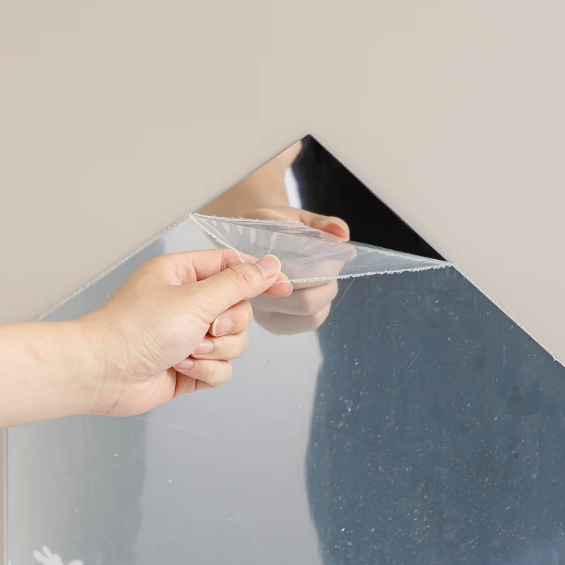 Soft mirror Bathroom wall self-adhesive acrylic HD frameless vanity no punch bath powder room sticker mirror