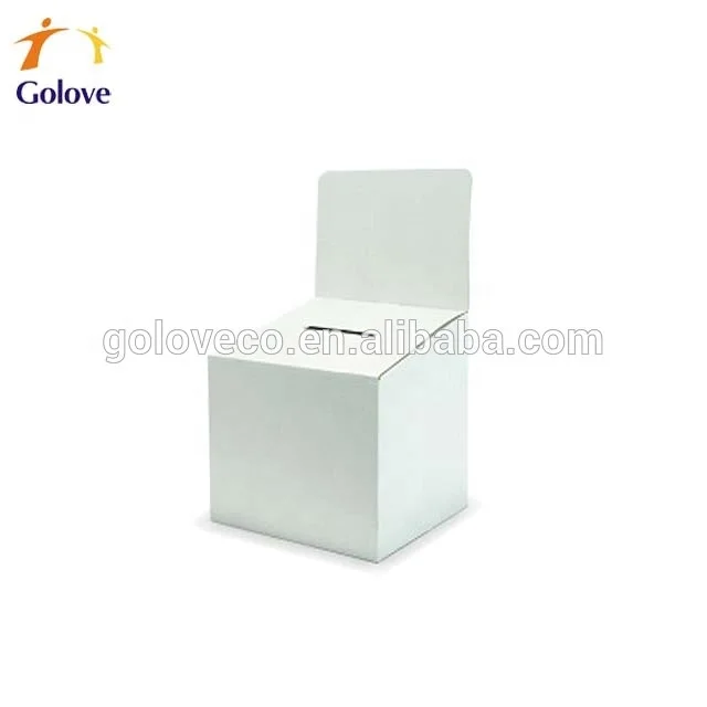 Foldable cardboard ballot and suggestion boxes