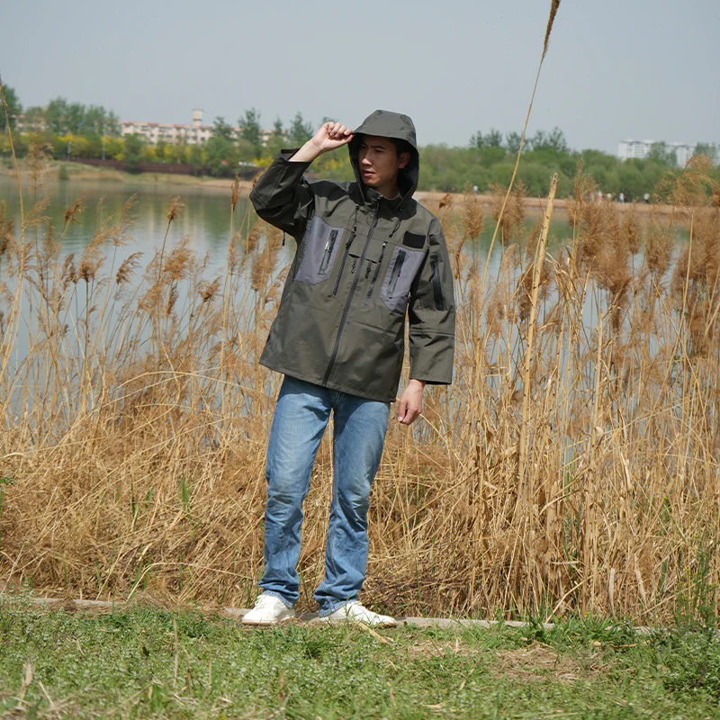 High quality NEW fashion 2024 waterproof Hiking Hunting hard Shell Rain Jacket outdoor Waterproof Jacket heating Jacket gore-tex