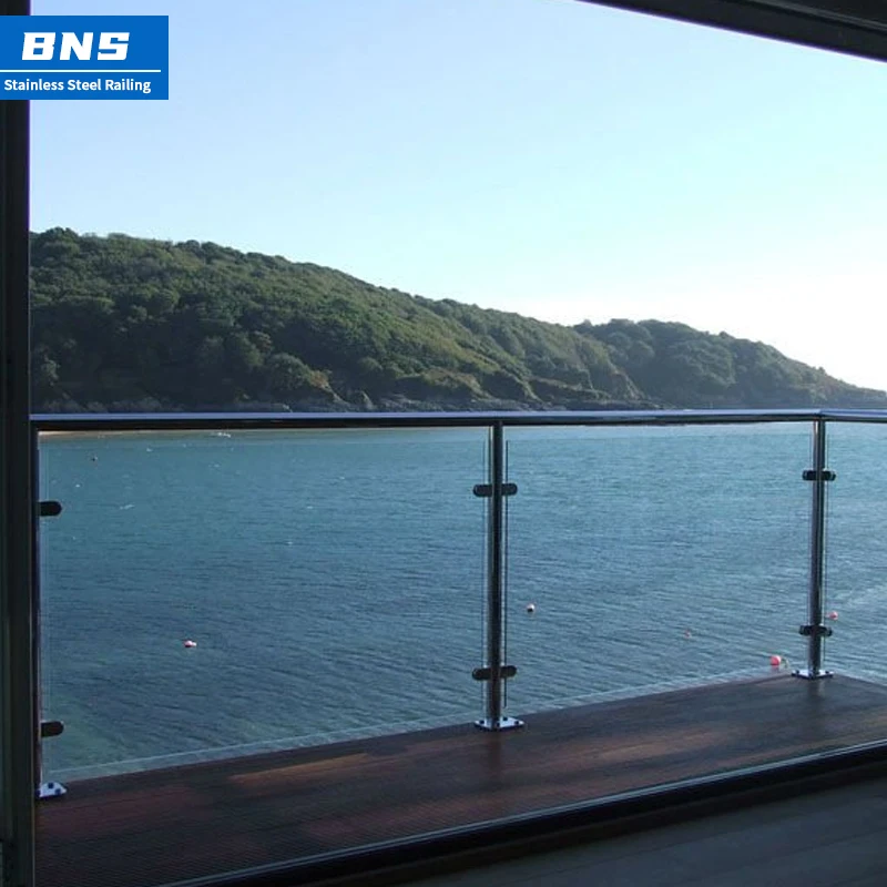BNS High Quality Indoor Stair Railing Kits Internal Glass Frameless Stairs Balustrade Handrail