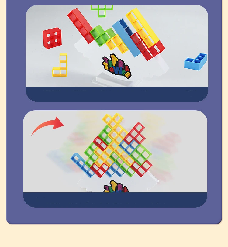 32pcs Tower Stacking Blocks Balance Board Games for Kids & Adults Russia Balancing Stacking Toys Building Blocks