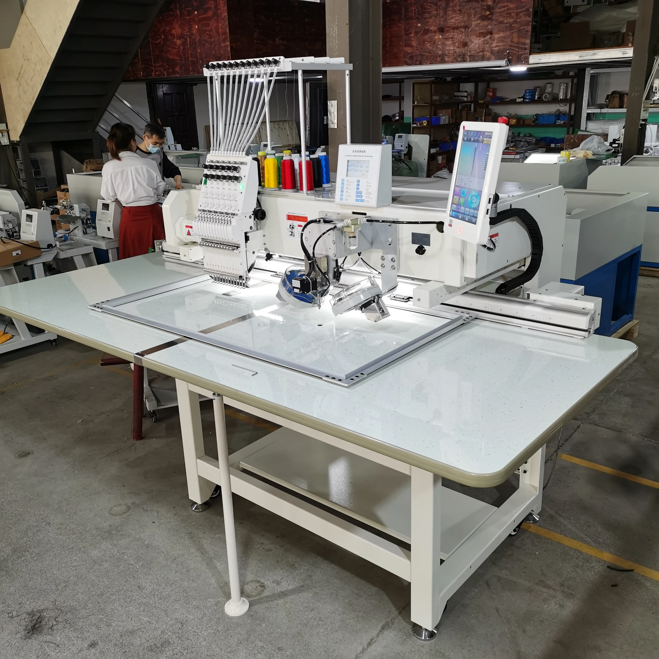 3D Custom 2 in 1 Auto Computerized Embroidery Rhinestone Machine