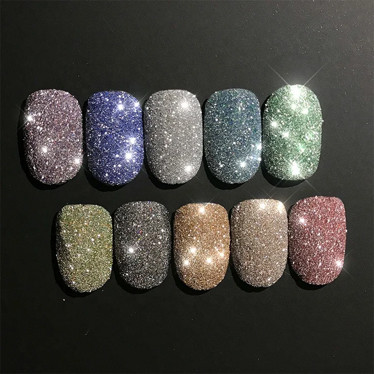 JY Wholesale Fine Flashing Crystal Diamond Mirror Powder in Green Red Blue for Enhancing Nail Art