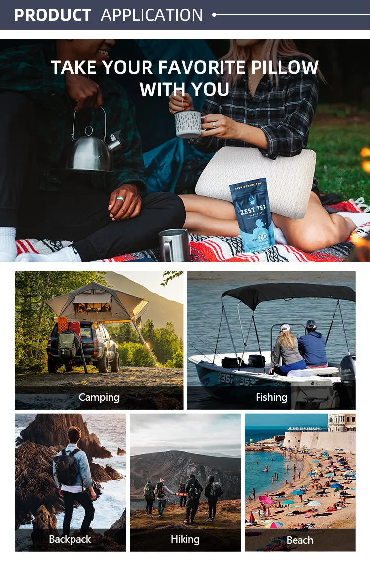 new sleep soft waterproof comfortable camping pillow memory foam