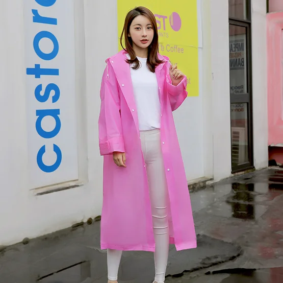Portable Travel EVA Waterproof Raincoat for Adults Translucent Outdoor Plastic Jacket for Fishing Convenient & Stylish