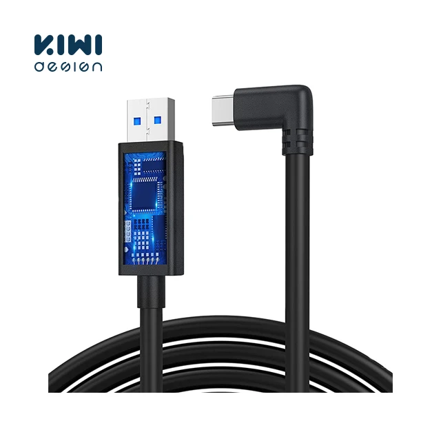 Кабель KIWI design USB C 16 футов/5 метров, высокоскоростной кабель для быстрой зарядки и передачи данных Oculus Link VR, гарнитура, кабель для Quest 2
