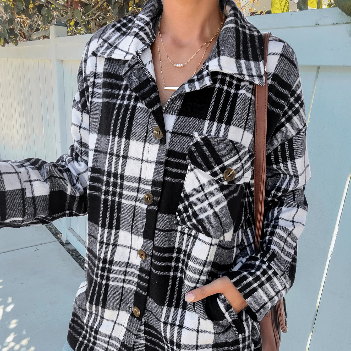 PRETTY STEPS 2022 PSK 2147011 Original Design Dropshipping Long Sleeve Plaid Single Button Down Casual Shirts Checkered Shirts