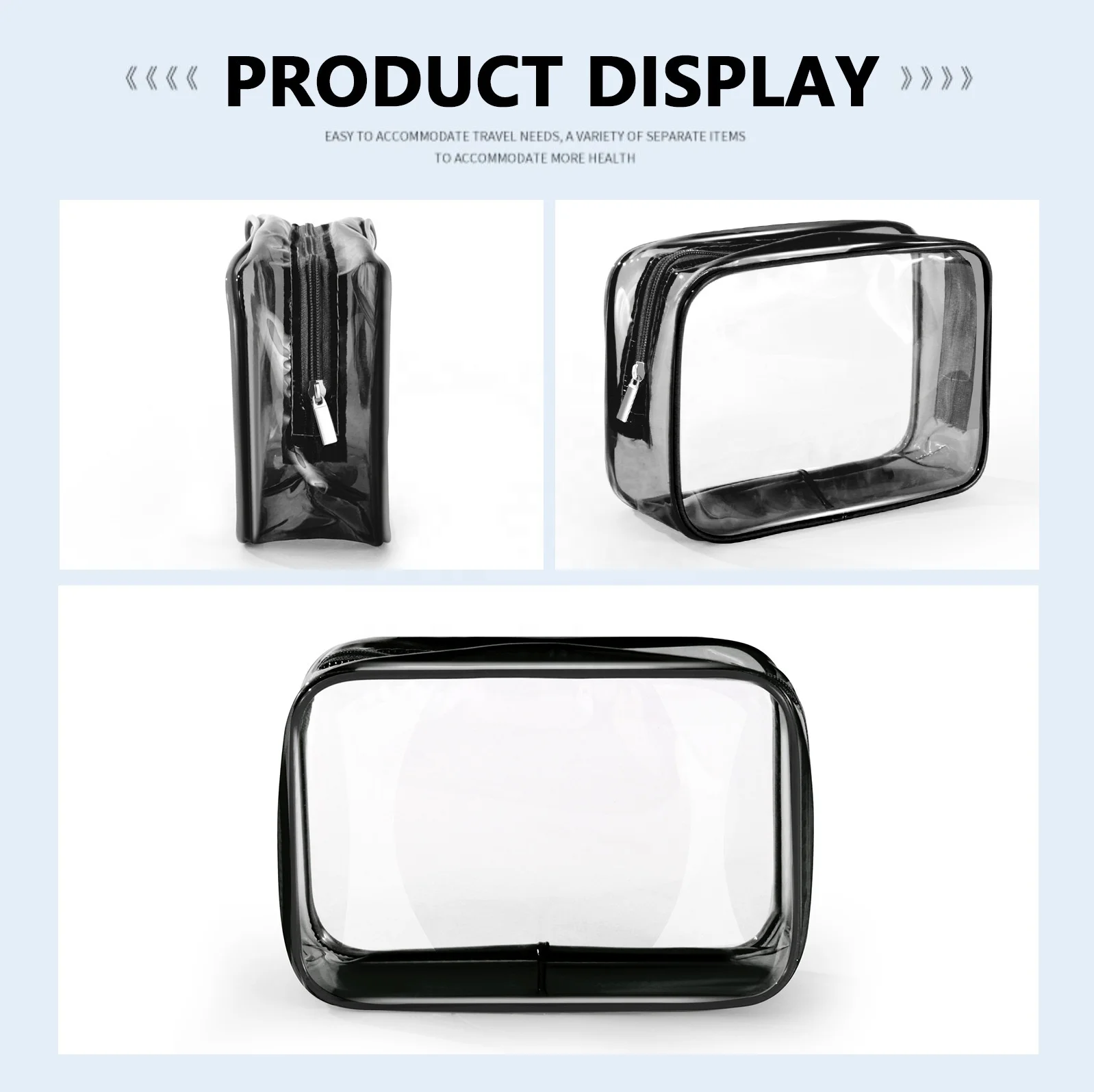 Mini Clear Cosmetic Bag Transparente PVC zipper Lock Bag Waterproof Bag PVC Mobile Phone Cases Clear Pouch bolsa De Maquillaje