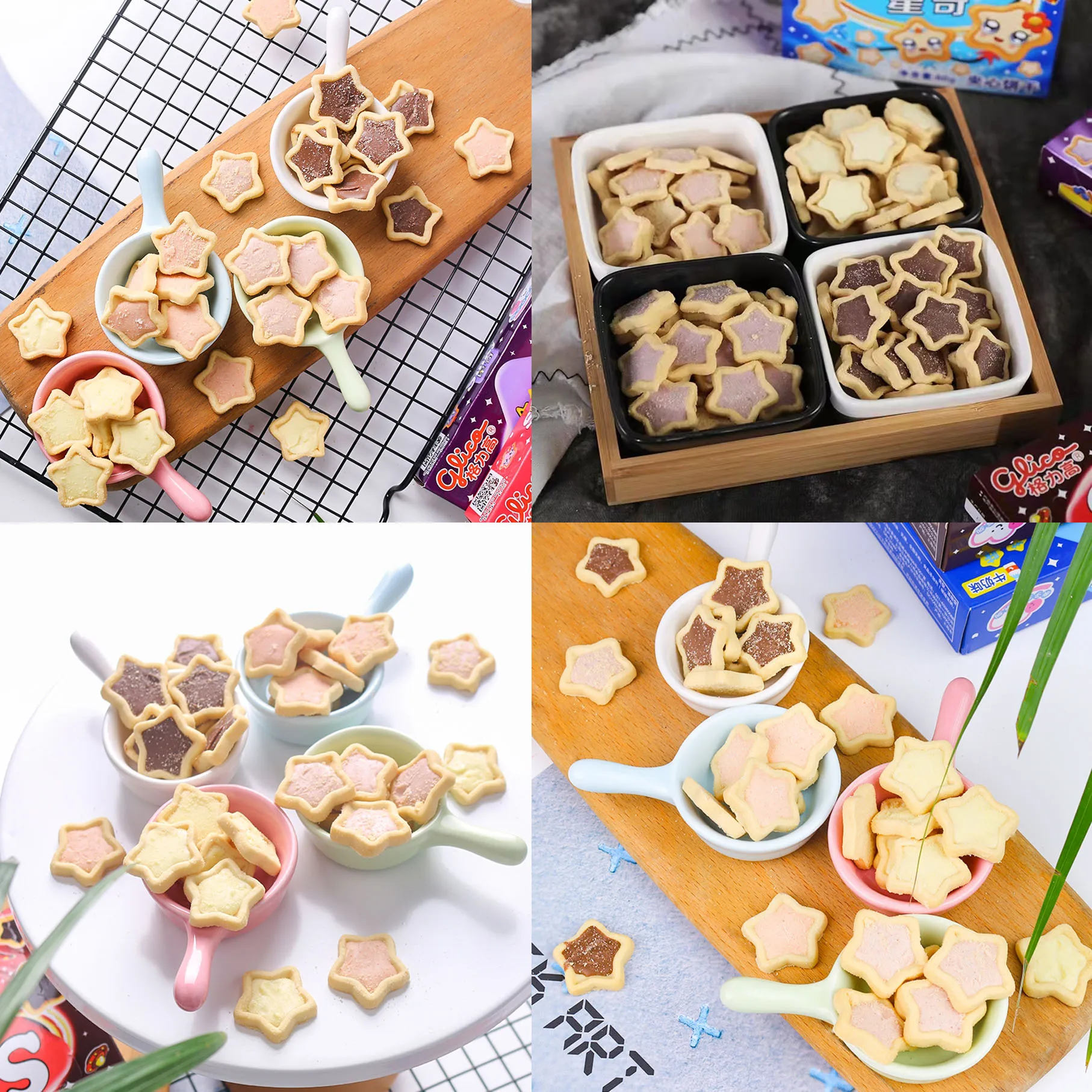 Распродажа с завода различные сэндвич-печенье Glico Sinky 55 г/60 г снэки для отдыха