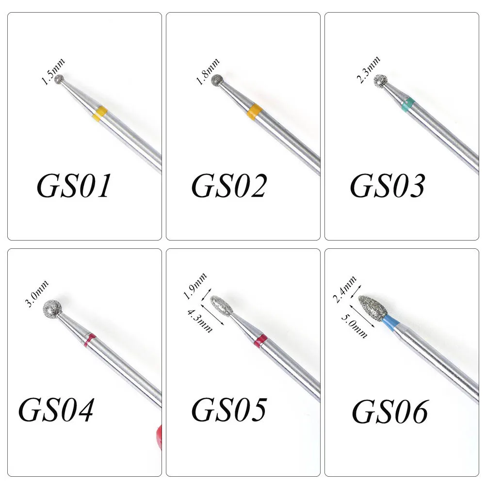 Various High Quality Ceramic Nail Drill Bits Manicure Pedicure Burr File Electric Grinding Bit For Drill Machine