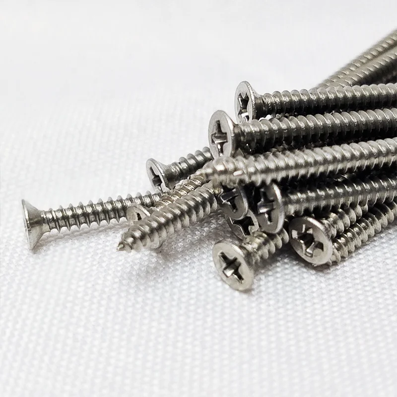 China Factory DIN7982 Countersunk Head Self Tapping Wood Screws Philip stainless steel 304 self-tapping screw for Metal plate