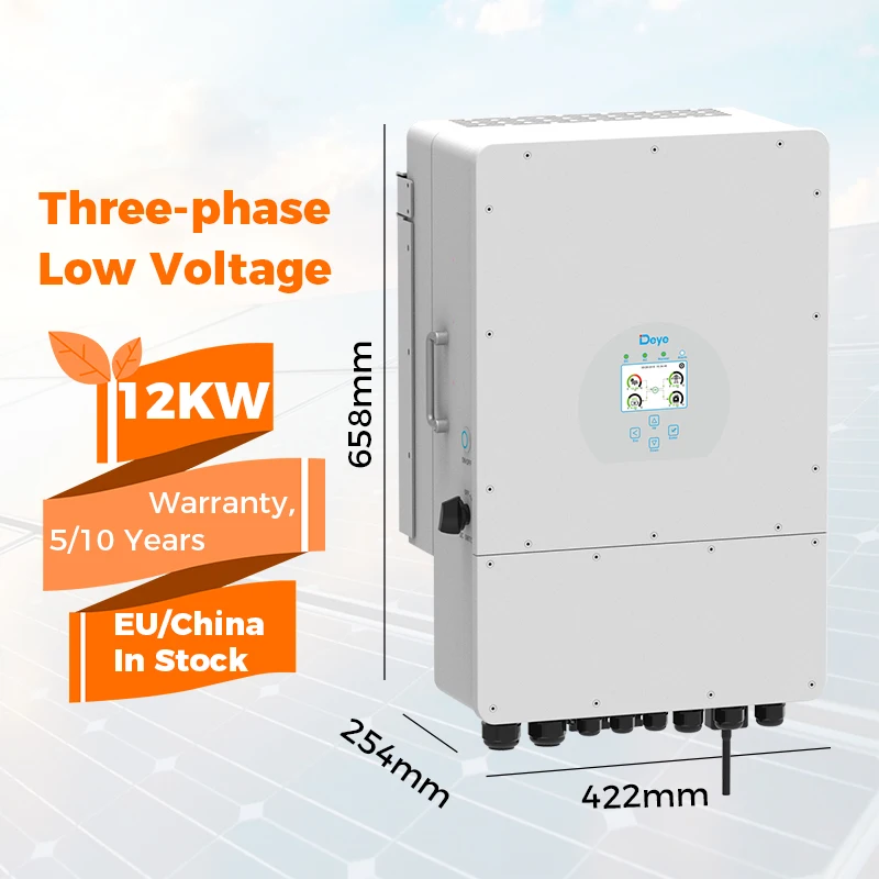 Ningbo складской инвертор 12kw трехфазный deye 12000w 3 фазы 380V 400V SUN-12K-SG04LP3-EU Гибридный солнечный